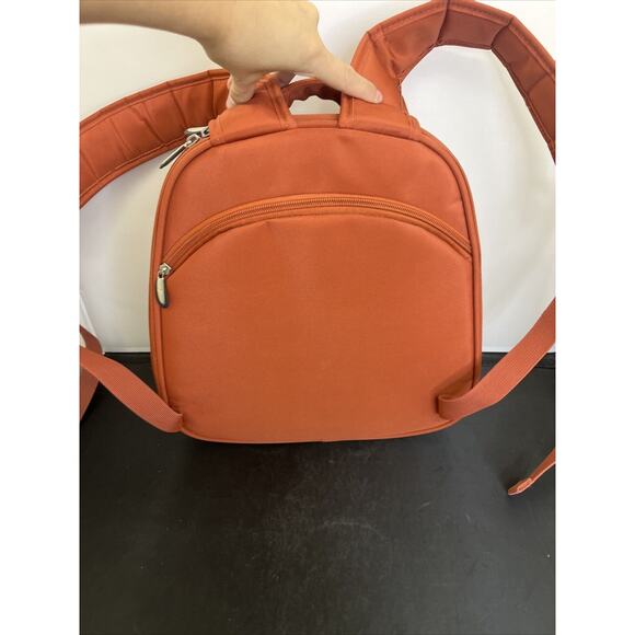 TRAVELON Anti-Theft Quilted Cosmetic Bag Backpack Orangish Rust Benefits Charity main image 7